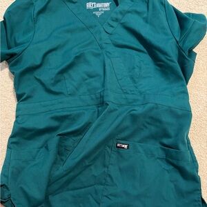 Grey's Anatomy hunter green scrub top